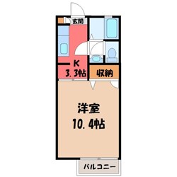 宇都宮駅 徒歩44分 1階の物件間取画像